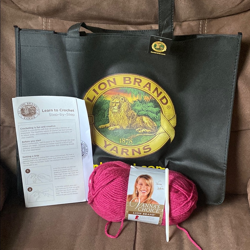 Lion Brand Yarn Tote with Vanna's Choice Yarn